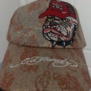 Ed Hardy embroidered bulldog hat